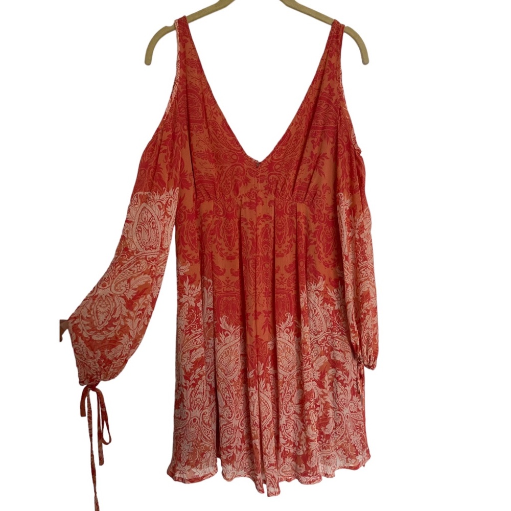 Free People Cold Shoulder Mini Flare Dress